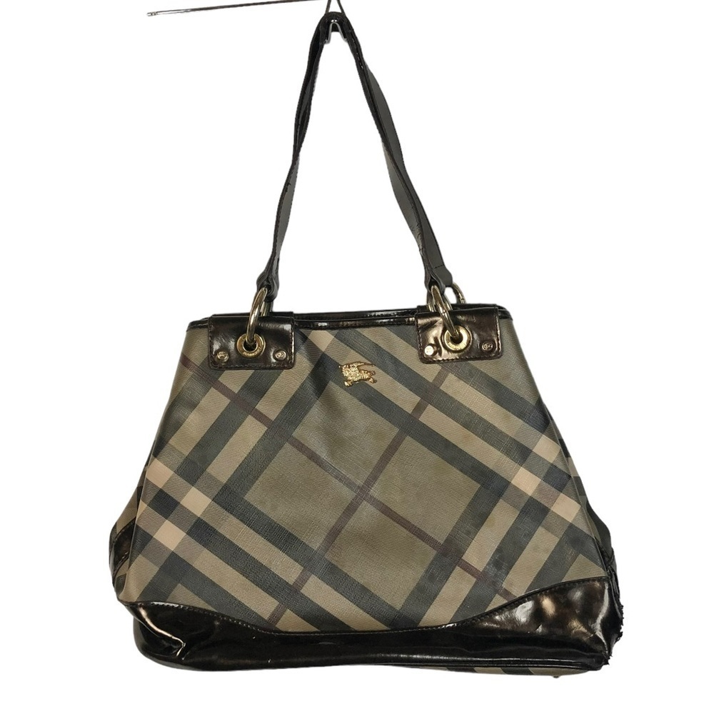 Burberry Brown &‎ Tan Classic Plaid Leather Shoulder Bag
